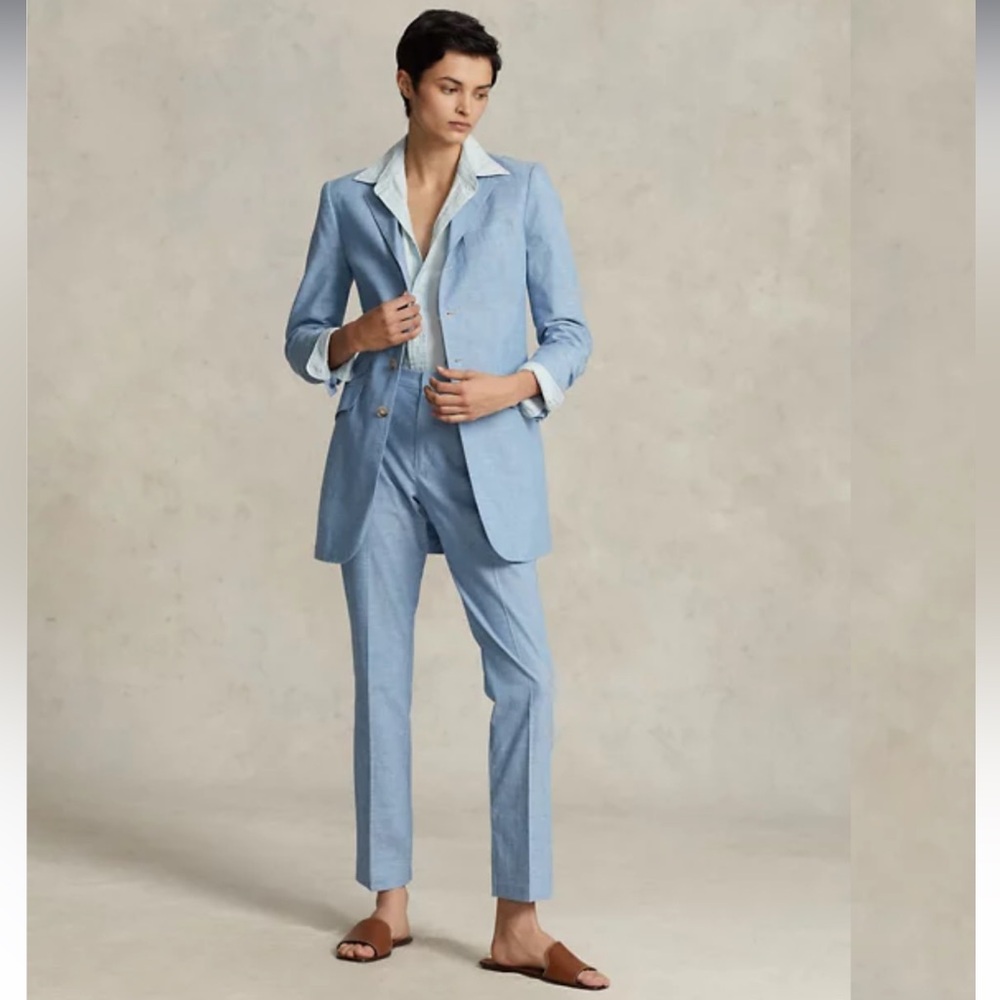 Polo Ralph Lauren, blue lable, Chambray Kick-Flare Crop Pant